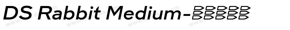 DS Rabbit Medium字体转换